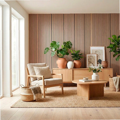 Panneau Acoustique Mural en Bois — Transformation Rapide de Votre Mur en 30 Min (270cm x 110cm)