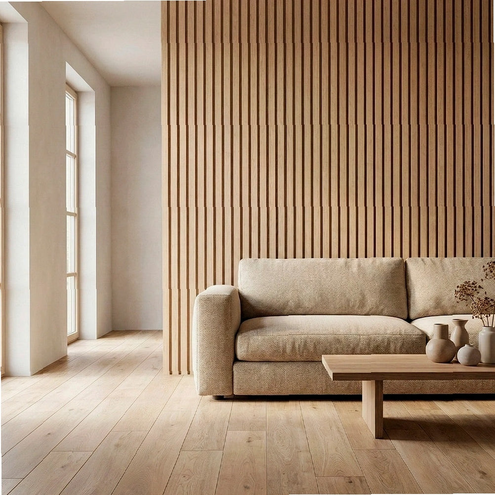 Panneau Acoustique Mural en Bois — Transformation Rapide de Votre Mur en 30 Min (270cm x 110cm)