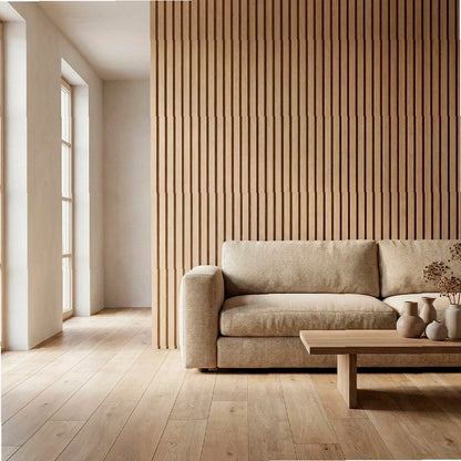Panneau Acoustique Mural en Bois — Transformation Rapide de Votre Mur en 30 Min (270cm x 110cm)