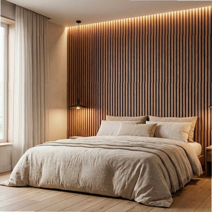 Panneau Acoustique Mural en Bois — Transformation Rapide de Votre Mur en 30 Min (270cm x 110cm)